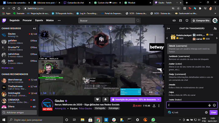 Como criar comandos na Twitch – Tecnoblog