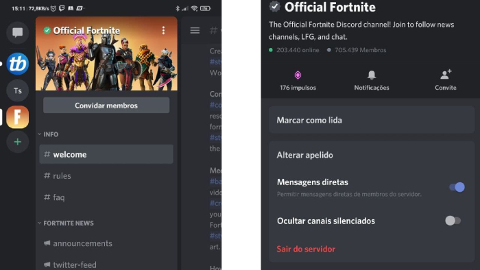 Como usar o Discord no celular