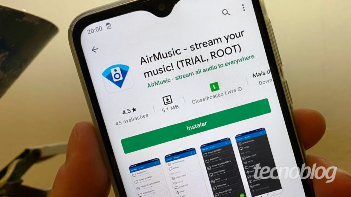 AirMusic no Android (Imagem: André Fogaça/Tecnoblog)