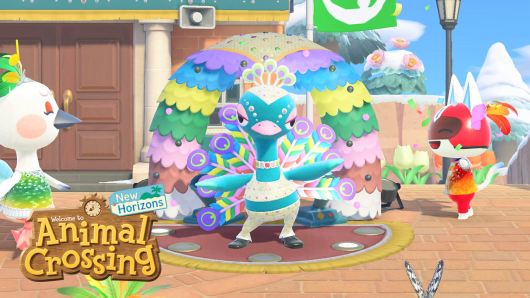 Evento de Carnaval em Animal Crossing: New Horizons (Imagem: Divulgação/Nintendo)