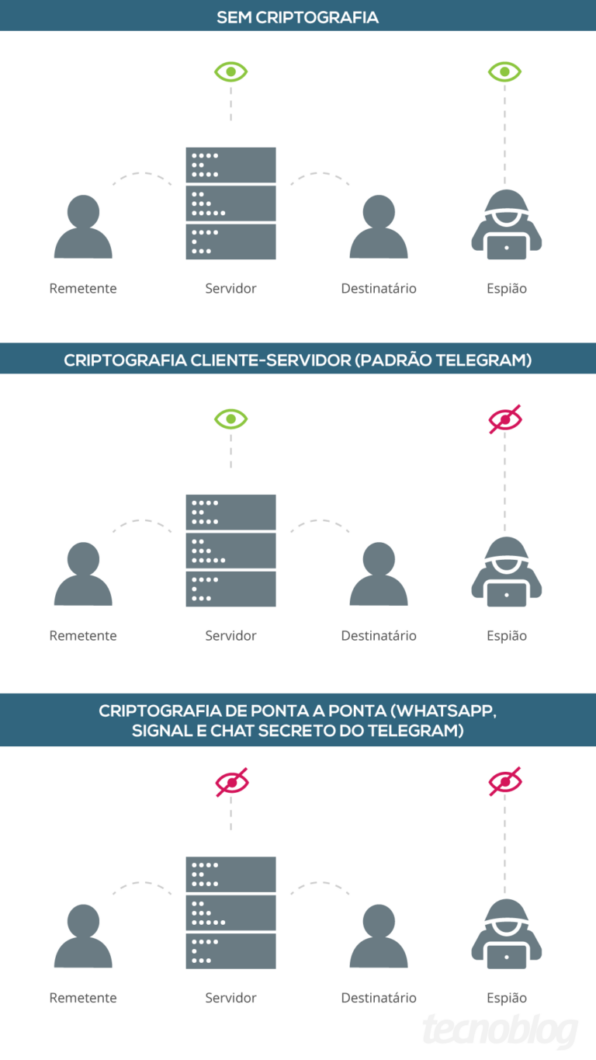 infográfico que mostra a importância da criptografia