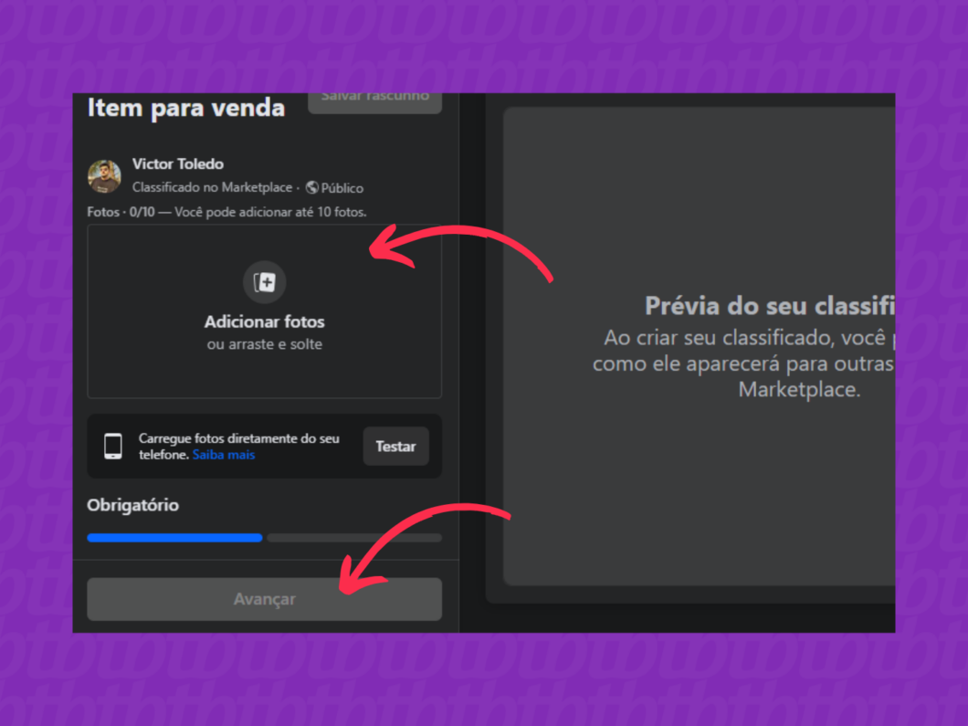 Finalize a publicação do anúncio no Facebook Marketplace (Imagem: Reprodução/Facebook)