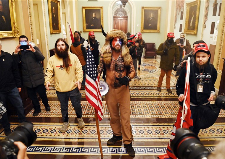 Supporters of Donald Trump inside the US Capitol (Image: Saul Loeb/AFP)