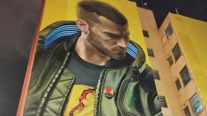 Mural de Cyberpunk 2077 em SP foi multado por irregularidade (Imagem: Reprodução/UOL)
