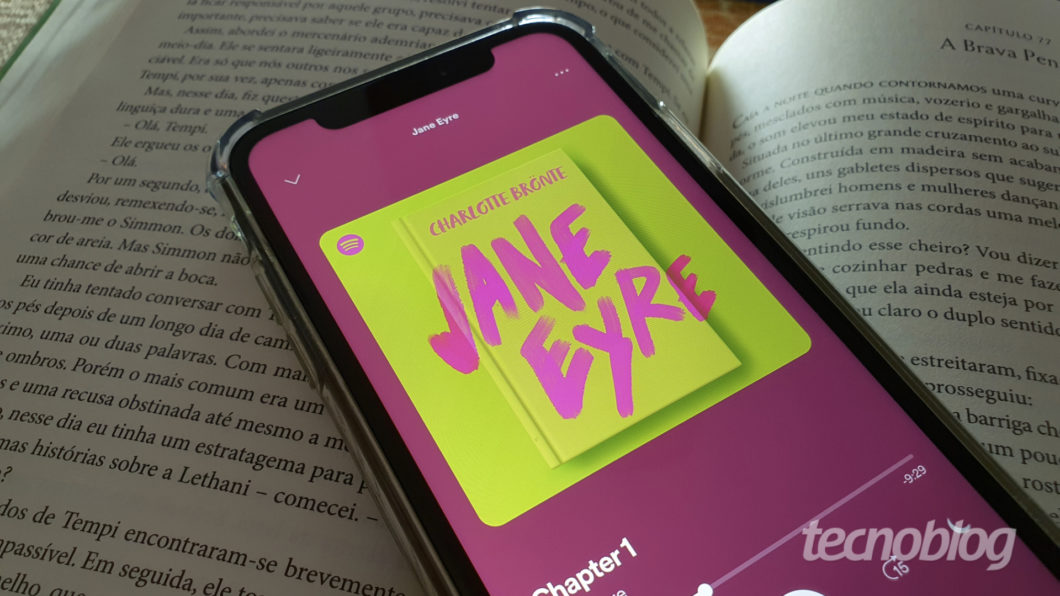 Audiobook de Jane Eyre (Charlotte Brontë) no Spotify (Imagem: Bruno Gall De Blasi/Tecnoblog)