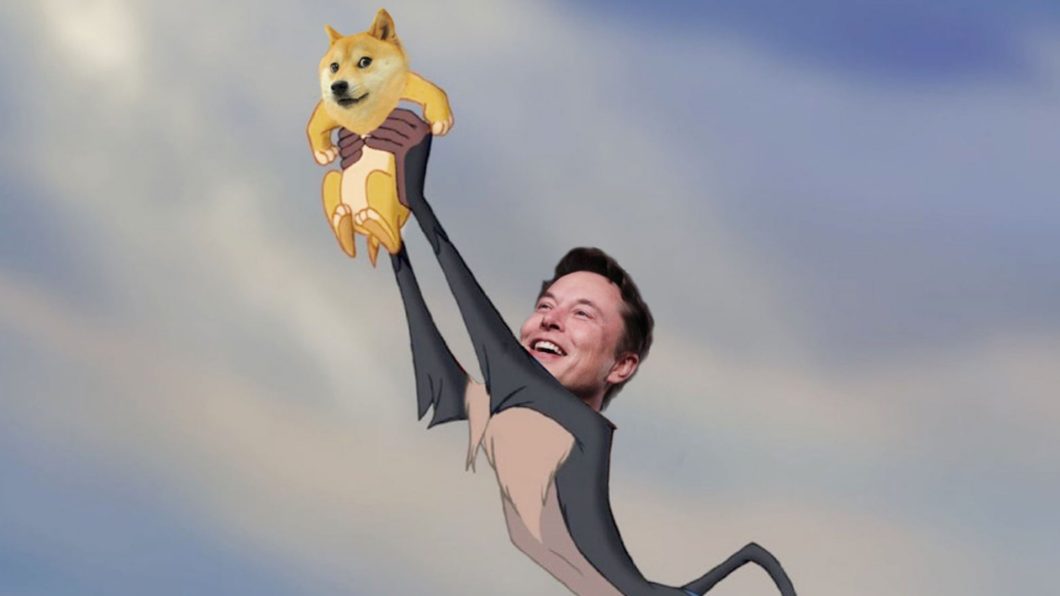 Meme postado por Elon Musk no Twitter sobre o Dogecoin. Sim, eToro permite a compra e venda de Dogecoin (Imagem: Reprodução/Twitter)