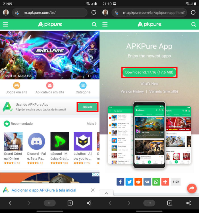 21 Sites de download de aplicativos para Android