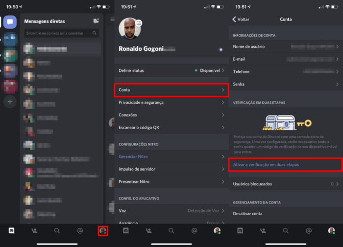 Guia de configurações de segurança do aplicativo Discord