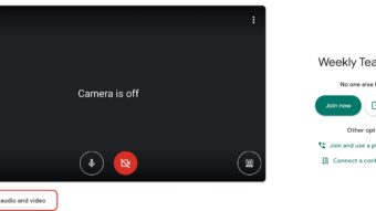 Google Meet permite checar áudio e vídeo antes de cada chamada
