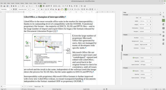 Writer no LibreOffice 7.1 (imagem: divulgação/TDF)