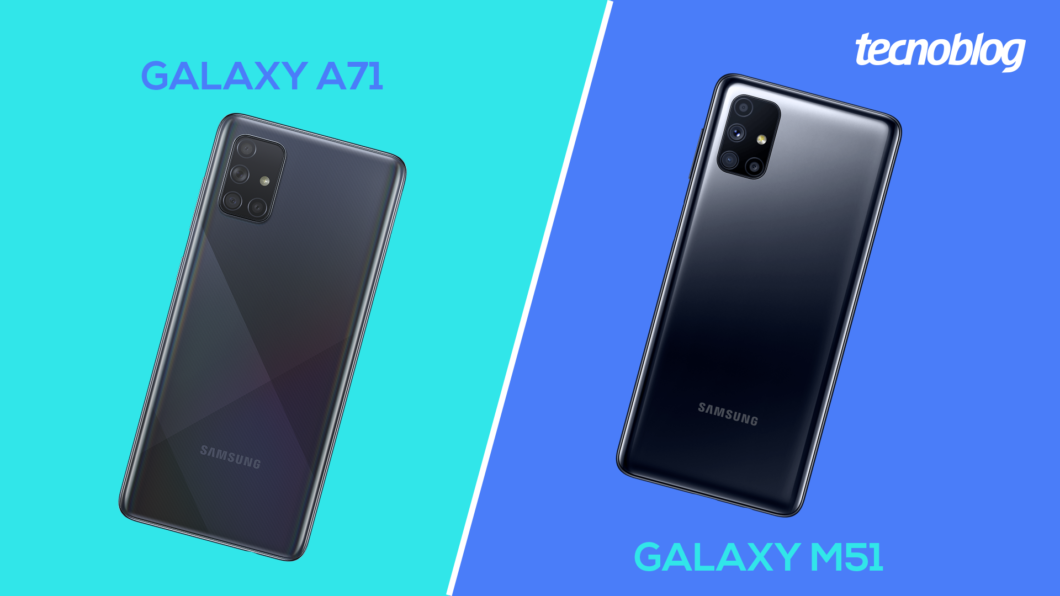 Comparativo: Galaxy A71 vs Galaxy M51