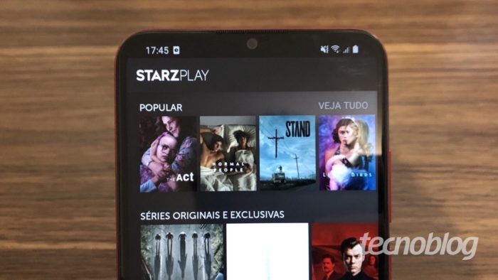 Aplicativo Starzplay no Android (Imagem: Lucas Lima/Tecnoblog)