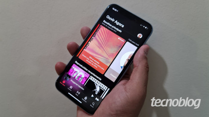 Apple Music no iPhone (Imagem: Ronaldo Gogoni/Tecnoblog)