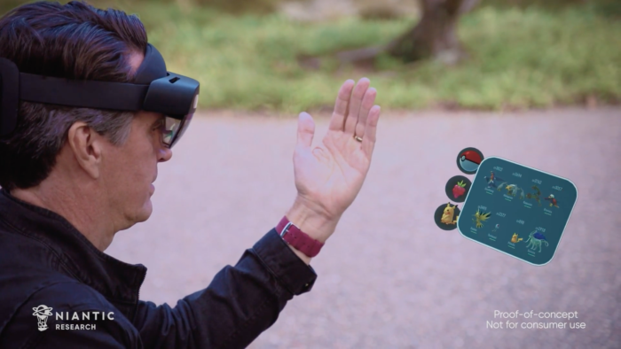 Conceito de Pokémon GO no HoloLens 2 (Imagem: Divulgação/Niantic)