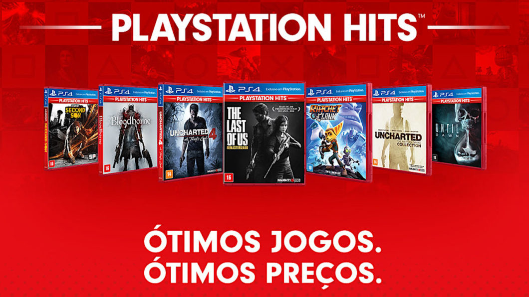 Títulos do selo PlayStation Hits para PS4 (Imagem: Divulgação/Sony)