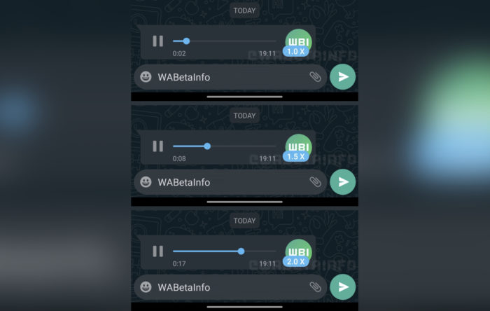 WhatsApp prepara função para acelerar reprodução de áudios (Imagem: Reprodução/WABetaInfo)