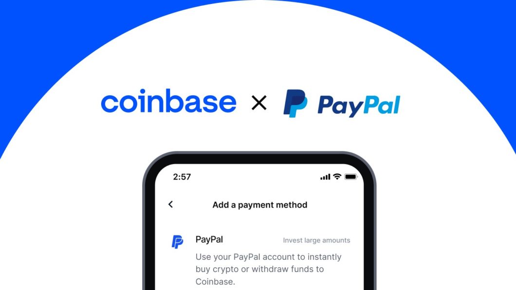 Usuários americanos podem agora usar contas do PayPal para comprar criptomoedas na Coinbase (Imagem: Divulgação/Coinbase)
