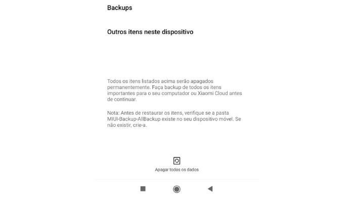 Voltar as configurações de fábrica "zera" o celular (Imagem: Leandro Kovacs/Reprodução)