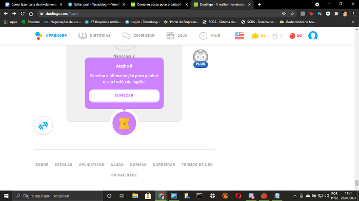 Como fazer teste de nivelamento no Duolingo [Pular Básico] – Tecnoblog