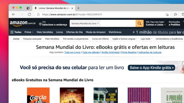 Amazon oferece 12 e-books grátis para Kindle no Brasil (Imagem: Reprodução)