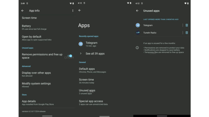 Google prepara ferramenta para suspender apps sem uso no Android 12 (Imagem: Reprodução/XDA-Developers)