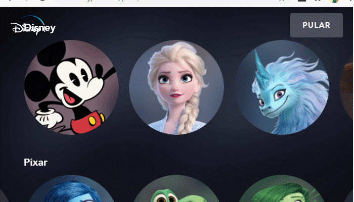 Escolha seu avatar no Disney Plus (Imagem: Reprodução/Gabrielle Lancellotti)