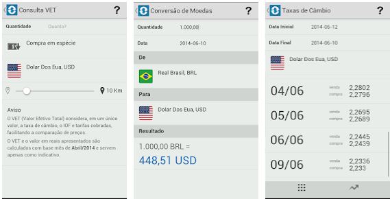 O app Cãmbio Legal é uma ferramente de conversão de moedas do governo (Imagem: Divulgação / Câmbio Legal)