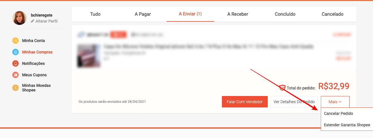 Como cancelar um pedido na Shopee • Tecnoblog