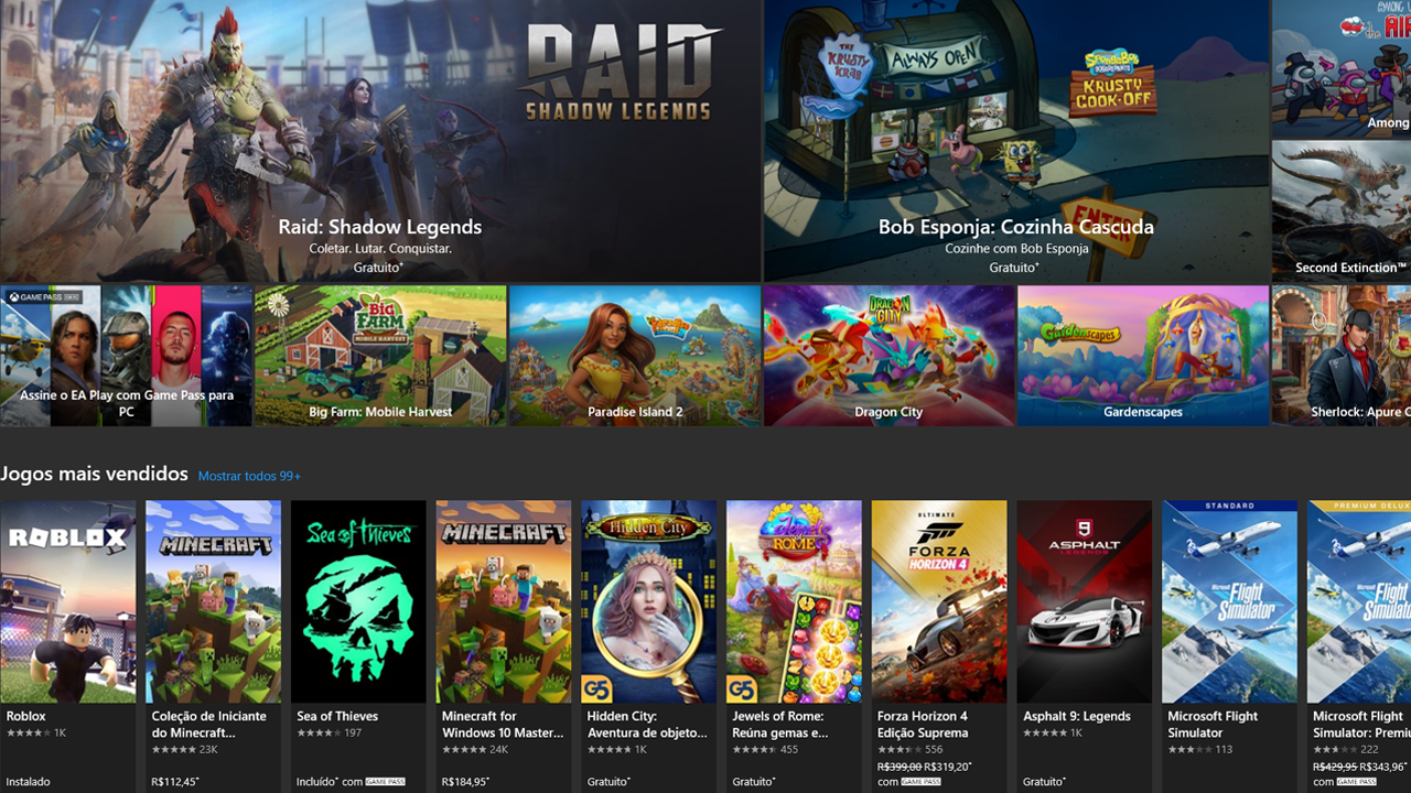 Jogos mais populares - Microsoft Store