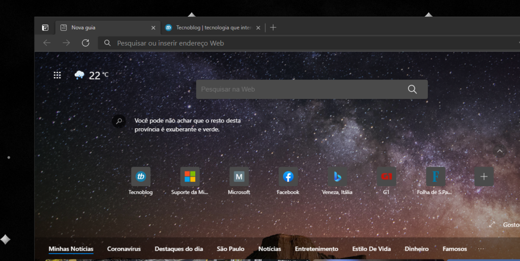 Microsoft Edge (Imagem: reprodução)