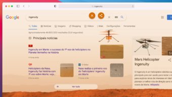 Easter egg do Google celebra voo do helicóptero Ingenuity em Marte
