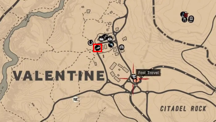 Em destaque, ícone do açougueiro no mapa (Imagem: Reprodução/Rockstar Games)