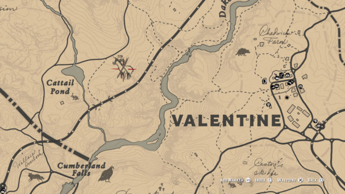 Localização do Carneiro-selvagem Lendário no mapa (Imagem: Reprodução/Rockstar Games)
