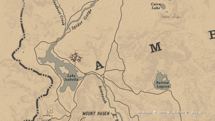 Localização do Bisão Branco Lendário no mapa (Imagem: Reprodução/Rockstar Games)