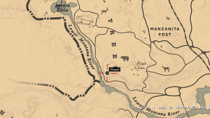 Primeira barraca do armadilheiro em West Elizabeth (Imagem: Reprodução/Rockstar Games) / onde vender pele red dead redemption 2