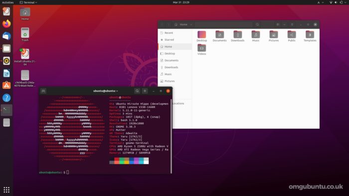 Ambiente do Ubuntu 21.04 (imagem: OMG! Ubuntu!)