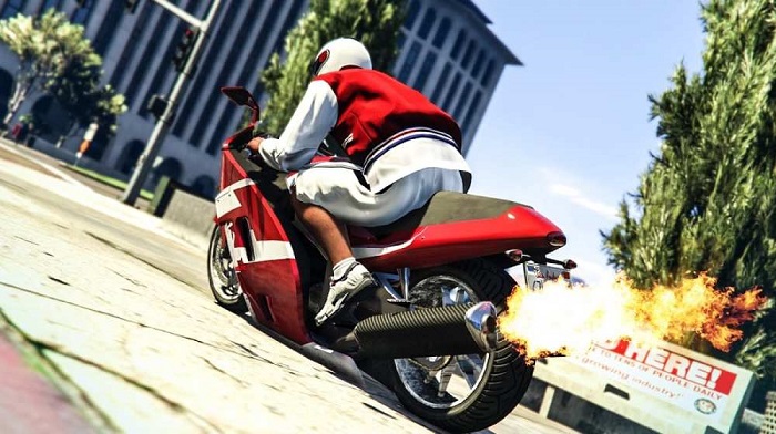 Jogue Dirigindo motos de estilo GTA V gratuitamente sem downloads