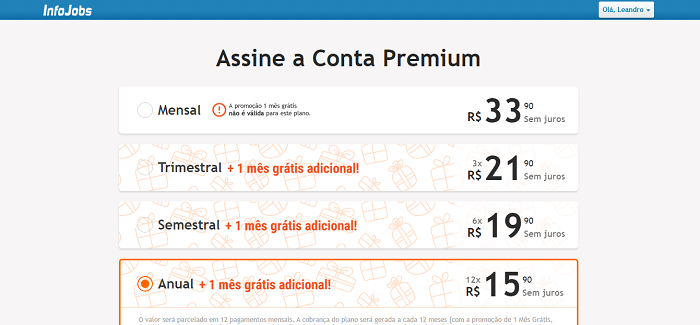 Como funciona o cancelamento do Infojobs (Imagem: Leandro Kovacs/Reprodução)