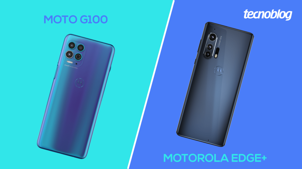 Moto G100 vs Motorola Edge+ (Imagem: Vitor Pádua)