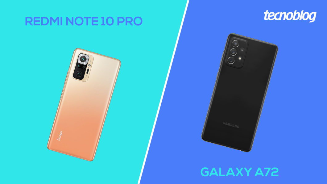 Redmi Note 10 Pro vs Galaxy A72 (Imagem: Vitor Pádua/Tecnoblog)