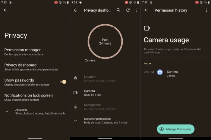 Android 12 deve trazer novo painel de privacidade (Imagem: Reprodução/XDA-Developers)