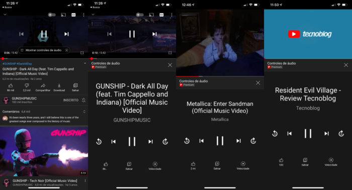 Controles de música do YouTube aparecem até em outros vídeos (Imagem: reprodução)