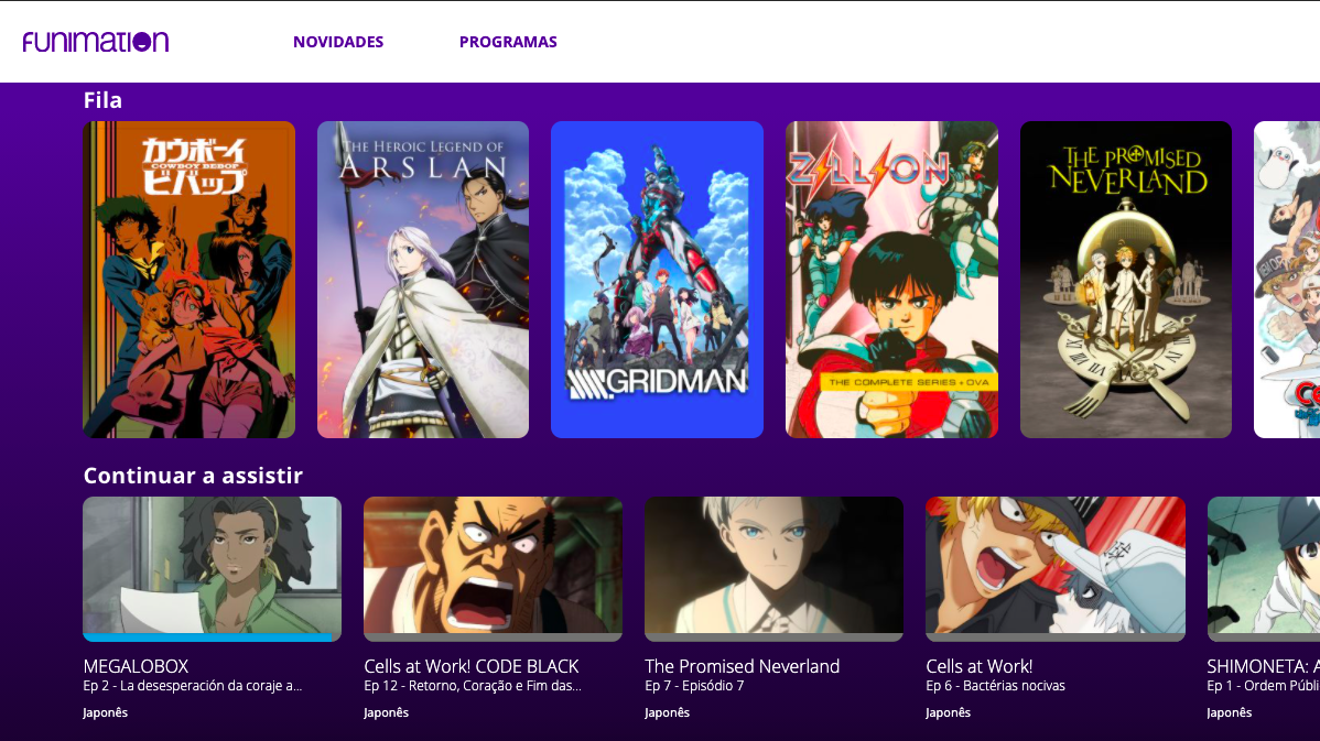 Funimation- Assista streaming de anime online