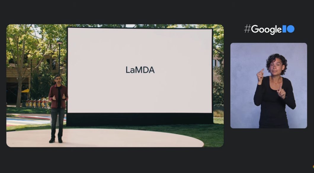 LaMDA foi anunciado durante o Google I/O 2021 (Imagem: Reprodução/Google)