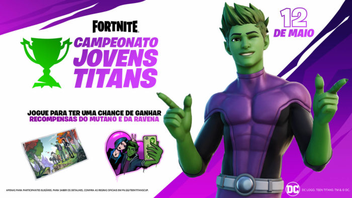 Brinde do torneio de Mutano em Fortnite (Imagem: Divulgação/DC Comics)