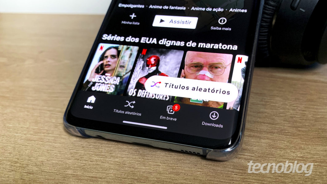 Aplicativo da Netflix no Android (Imagem: Bruno Gall De Blasi/Tecnoblog)
