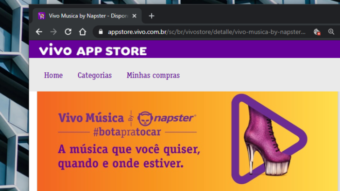 Vivo também tem parceria com Napster (Imagem: Reprodução)