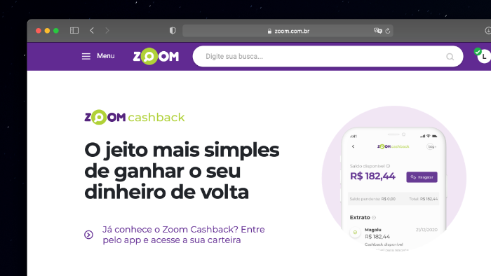 Zoom lança plataforma de cashback para concorrer com Méliuz