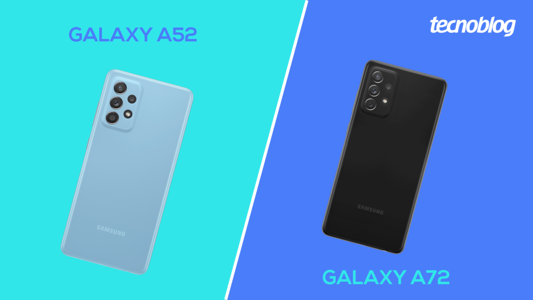 Galaxy A52 vs Galaxy A72 (Imagem: Vitor Pádua/Tecnoblog)