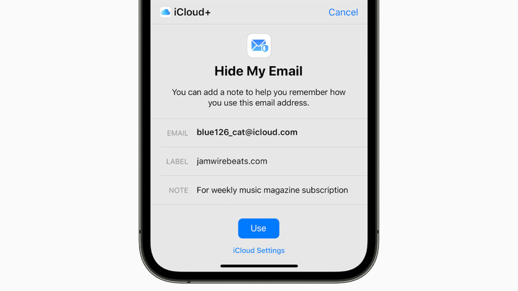Ocultar Meu E-mail, o novo recurso do iCloud (Imagem: Divulgação / Apple)